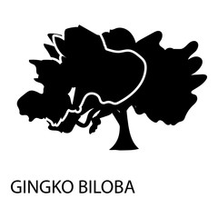 Gingko biloba icon. Simple illustration of gingko biloba vector icon for web