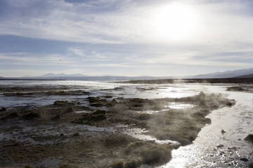 Aguas terrmales de Polques in Bolivia
