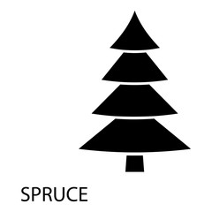 Fototapeta premium Spruce icon. Simple illustration of spruce vector icon for web
