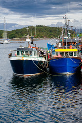 Fishing boats at Tarbert Harbour Argyll and Bute Scotland UK