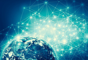 Earth from Space. Best Internet Concept of global business from concepts series. Elements of this image furnished by NASA. 3D illustration