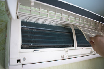 air conditioning in room, outdoor dust purification