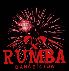 Lettering Rumba logo with red word