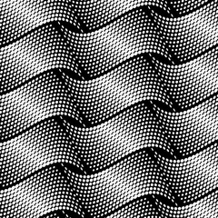 Plakat Abstract halftone pattern. Vector halftone dots background for design banners, posters, business projects, pop art texture, covers. Geometric black and white texture.