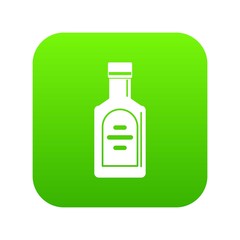 Bottle of whiskey icon digital green for any design isolated on white vector illustration