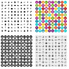 100 journey icons set vector in 4 variant for any web design isolated on white
