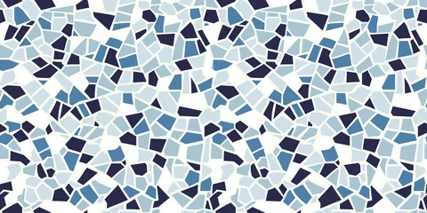 Foto op Plexiglas Helder abstract mozaïek naadloos patroon. Vectorachtergrond. Eindeloze textuur. Keramische tegelfragmenten. © barrirret