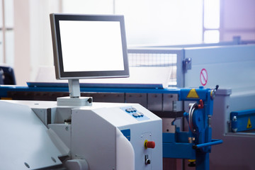 Automatic machine control panel at a smart factory