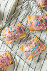 Fototapeta premium Sweet Homemade Strawberry Toaster Pastries
