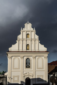 the building of the Church before the rain