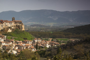 Fototapeta na wymiar Village of Frías in Burgos, Castilla y León. Spain. Ancient and medieval architecture with castle.