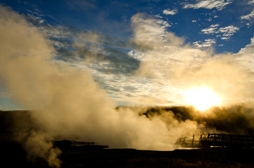Steam Rising from Vent in Yellowstone
