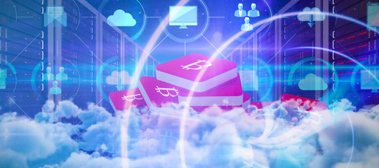 View of cloudscape  against apps interface