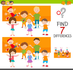 differences game with kid characters