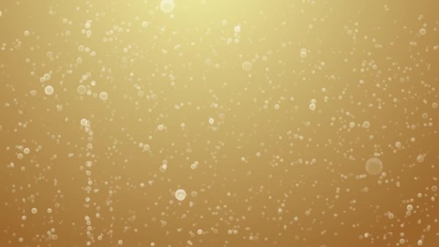 Champagne bubbles rising video background (Loop).