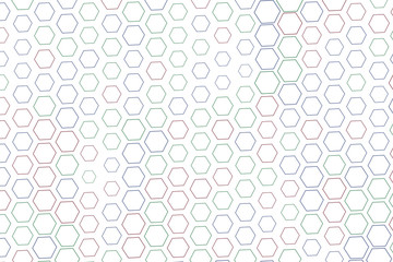Fototapeta na wymiar Shape of hexagon, abstract background pattern. Tile, wallpaper, canvas & drawing.