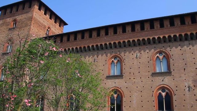 Pavia, Castello Visconteo, Lombardia, Italia, Visconti Castle in Pavia Lombardy Italy