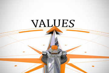 The word values against compass