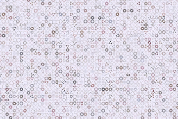 Shape of mixed, abstract background pattern. White, digital, style & effect.