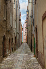 Obraz na płótnie Canvas Typical streets of the town Bosa, Sardinia