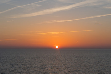 Naklejka na ściany i meble Sunset in the baltic sea