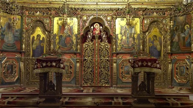 The altar of Moldovita Monastery 