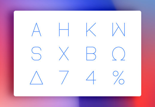 Alphabet Minimalist Icons