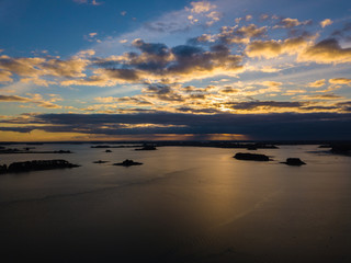 Fototapeta premium Sunset in Bretagne - Drone