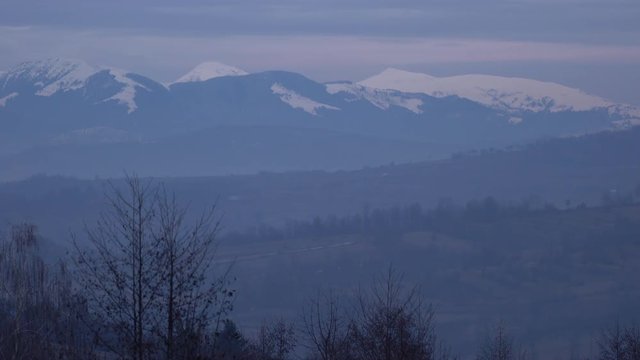 Evening landscape in Maramures
