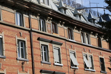 Historic house facade, historisches Haus mit Ziegelfassade
