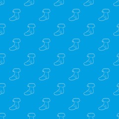 Footwear pattern vector seamless blue repeat for any use