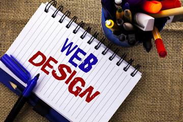 Word writing text Web Design. Business concept for Web Layout Template Responsive Webpage Webdesign...