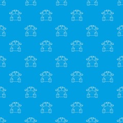 Robot collector pattern vector seamless blue repeat for any use
