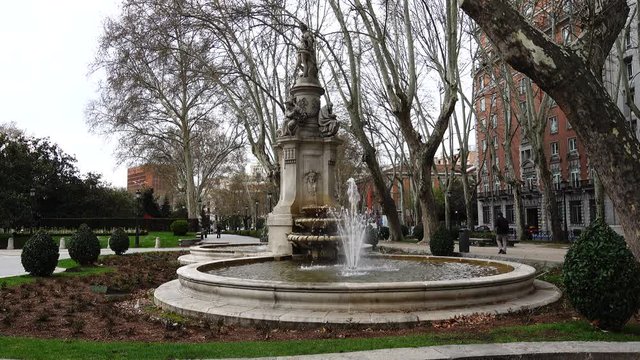 The fountain Apollo in Prado Boulevard, Madrid.