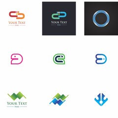 logo set design for business, symbol, abstract and decoration
