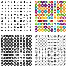 100 loan skill icons set vector in 4 variant for any web design isolated on white