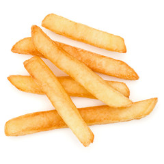 French Fried Potatoes isolated on white background