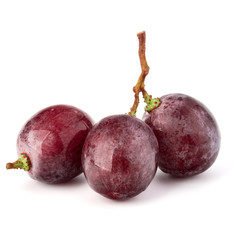 Red grape berry bunch isolated on white background cutout