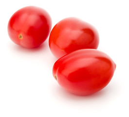 fresh plum tomato isolated on white background