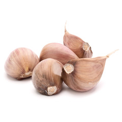 garlic cloves isolated on white background cutout