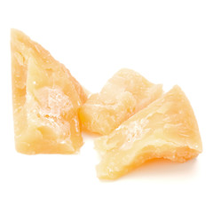 shredded parmesan cheese isolated on white background cutout
