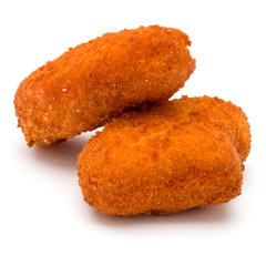 Crispy Chicken nuggets isolated on white background