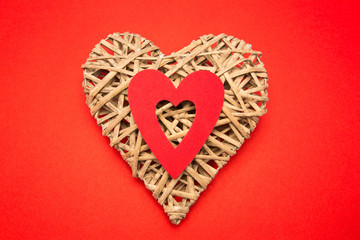 Wicker heart ornament