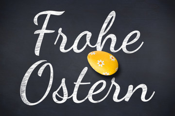 Easter egg against frohe ostern