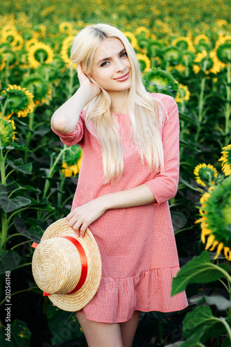 Beautiful Dressed In Stylish Red Dress In A Cage A Blonde
