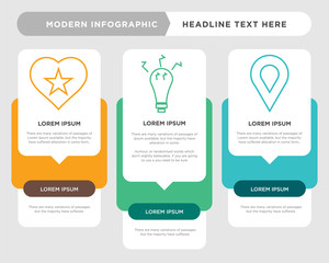 location, bulb, heart star infographic