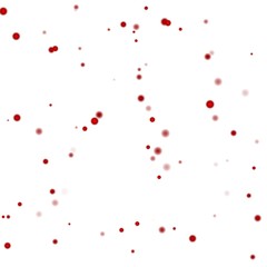Fototapeta na wymiar Falling red dots with white background