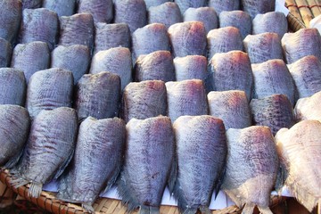 Dried fish for cooking in the market