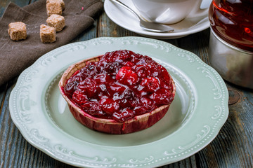 tartlet with cherry