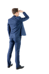 Wear view of businessman looking away 